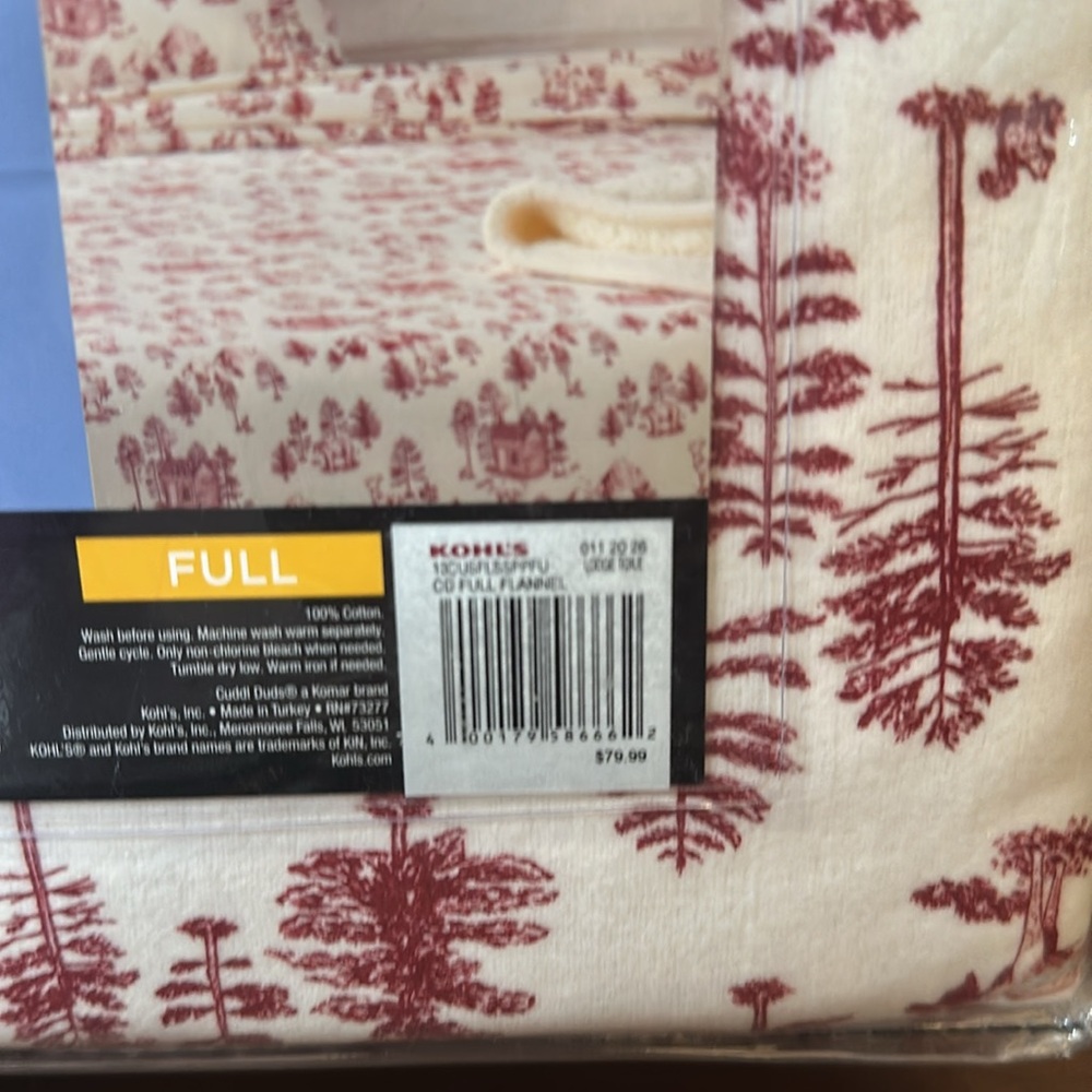 Cuddl Duds - live in layers FULL heavyweight flannel sheet set - Picture 3 of 4